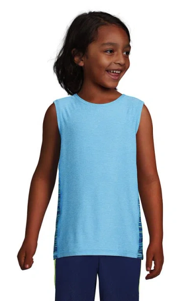 Lands' End Babies'  Boys Sleeveless Active Tee In Blue