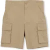 Lands' End Kids'  Boys Stretch Canvas Utility Cargo Shorts In British Khaki