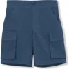 Lands' End Kids'  Boys Stretch Canvas Utility Cargo Shorts In Dark Blue
