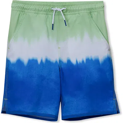 Lands' End Kids'  Boys Stretch Hydroliner Sport Swim Trunk In Multi