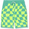 Lands' End Kids'  Boys Stretch Hydroliner Sport Swim Trunk In Retro Checks