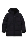 Lands' End Kids'  Boys Water Resistant High Pile Lined Coat In Black
