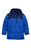 Lands' End Kids'  Boys Water Resistant High Pile Lined Coat In Blue