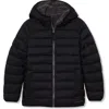 Lands' End Kids'  Boys Water Resistant Reversible Hooded Jacket In Black