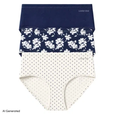 Lands' End Brief True Solutions Light Weight Microfiber Basics 3 Pack Panties In Multi