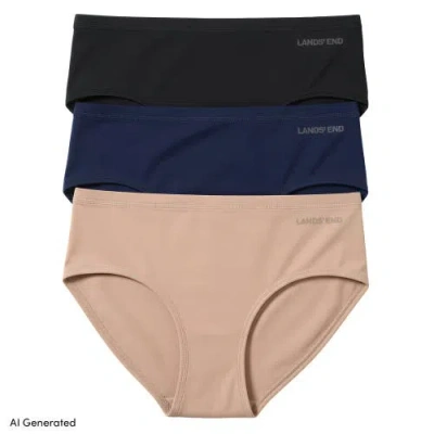 Lands' End Brief True Solutions Light Weight Microfiber Basics 3 Pack Panties In Multi