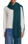 Lands' End Brushed Blanket Scarf In Evening Teal