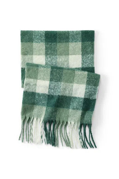 Lands' End Brushed Blanket Scarf In Green