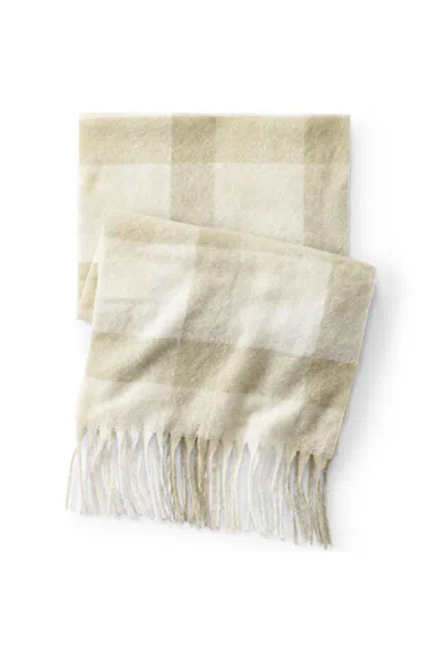 Lands' End Brushed Blanket Scarf In Ivory