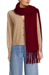 Lands' End Brushed Blanket Scarf In Oxblood