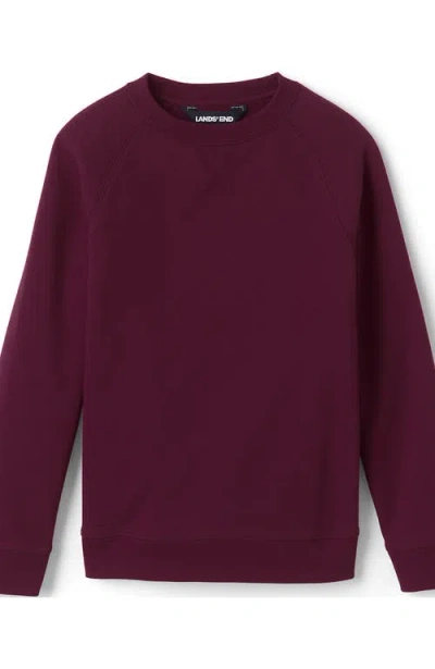 Lands' End School Uniform Kids Crew Sweatshirt In Burgundy