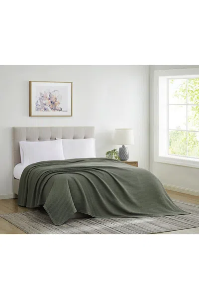 Lands' End Cannon Heritage Cotton Waffle Weave Bed Blanket In Green