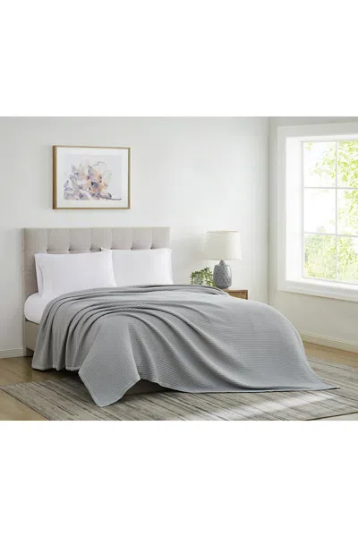 Lands' End Cannon Heritage Cotton Waffle Weave Bed Blanket In Gray