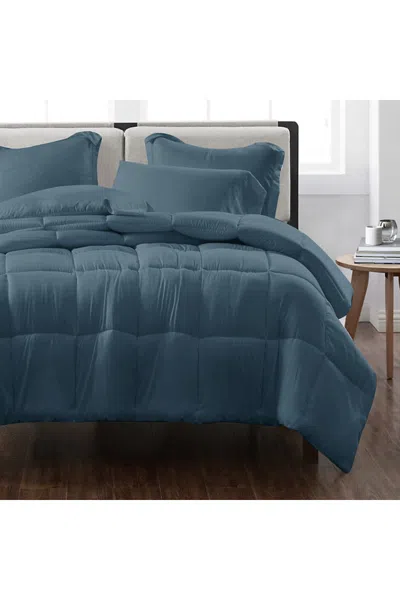Lands' End Cannon Heritage Solid Comforter Set In Blue