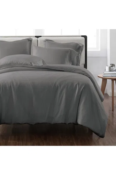 Lands' End Cannon Heritage Solid Duvet Cover Set In Gray