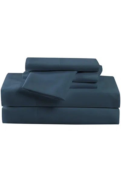 Lands' End Cannon Microfiber Solid Sheet Set In Blue