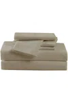 Lands' End Cannon Microfiber Solid Sheet Set In Brown