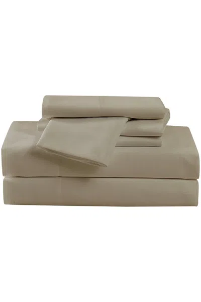 Lands' End Cannon Microfiber Solid Sheet Set In Brown