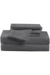 Lands' End Cannon Microfiber Solid Sheet Set In Gray