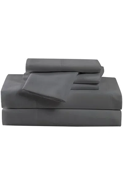 Lands' End Cannon Microfiber Solid Sheet Set In Gray