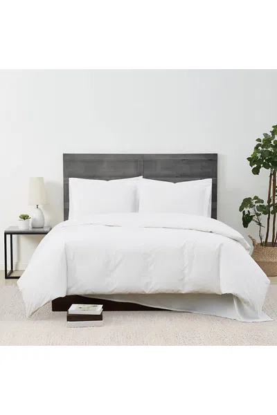 Lands' End Cannon Solid Cotton Percale Duvet Cover Set In Multi