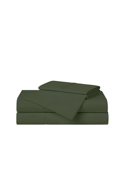 Lands' End Cannon Solid Cotton Percale Sheet Set In Green