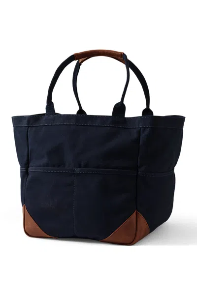 Lands' End Canvas Carryall Tote In Blue