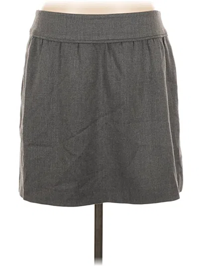 Pre-owned Lands End Canvas Casual Skirt In Gray