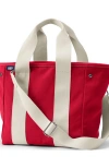 Lands' End Canvas Multiway Pocket Tote In Coral Rose