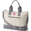 Lands' End Canvas Weekender Duffle Bag In Natural/silver Graphite