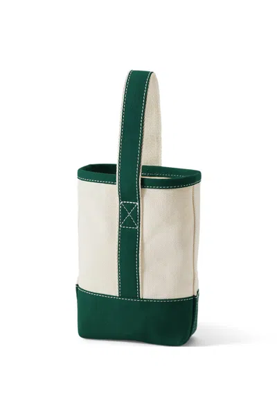 Lands' End Canvas Wine Bottle Tote In White