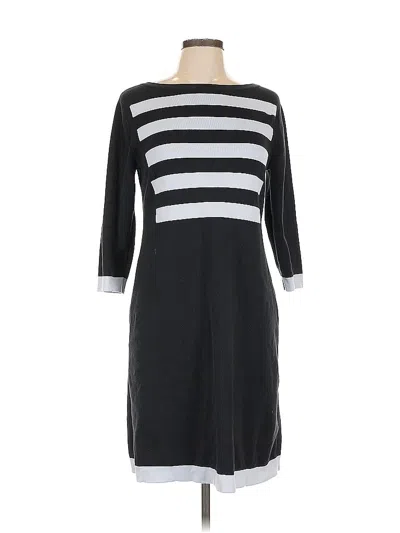 Pre-owned Lands' End Cardigan Sweater In Black