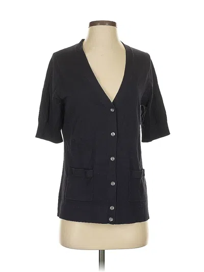 Pre-owned Lands' End Cardigan Sweater In Black