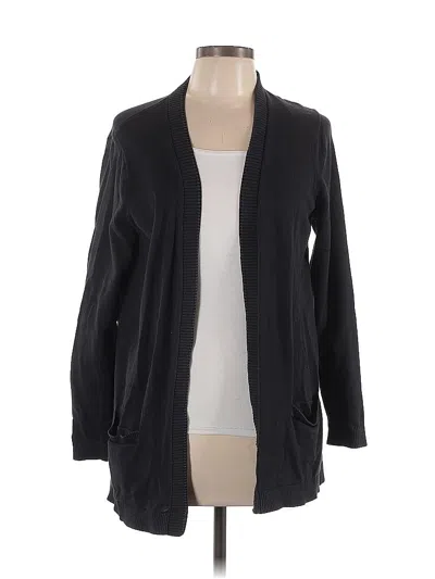 Pre-owned Lands' End Cardigan Sweater In Black