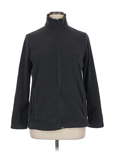 Pre-owned Lands' End Cardigan Sweater In Black