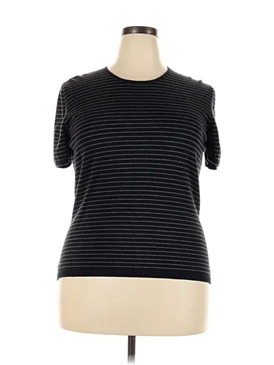 Pre-owned Lands' End Cardigan Sweater In Black