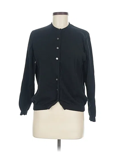 Pre-owned Lands' End Cardigan Sweater In Black