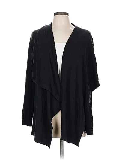 Pre-owned Lands' End Cardigan Sweater In Black