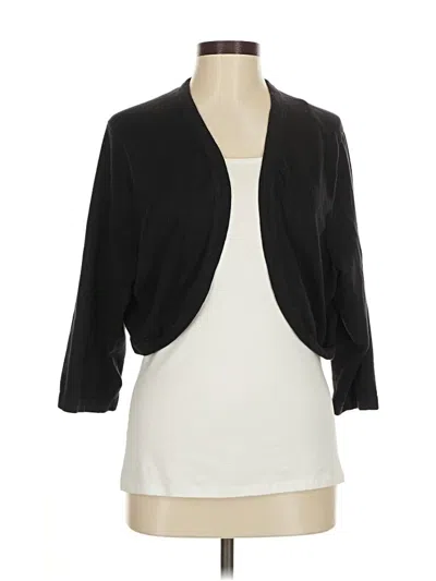 Pre-owned Lands' End Cardigan Sweater In Black