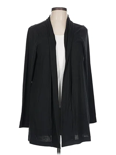 Pre-owned Lands' End Cardigan Sweater In Black