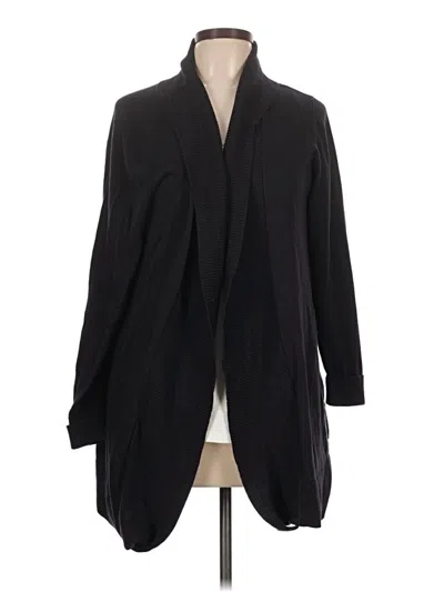 Pre-owned Lands' End Cardigan Sweater In Black