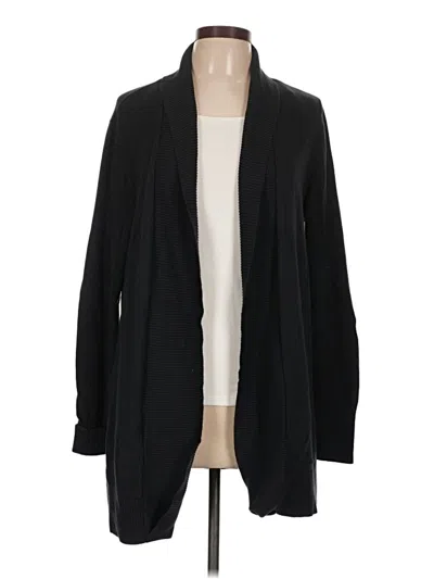 Pre-owned Lands' End Cardigan Sweater In Black