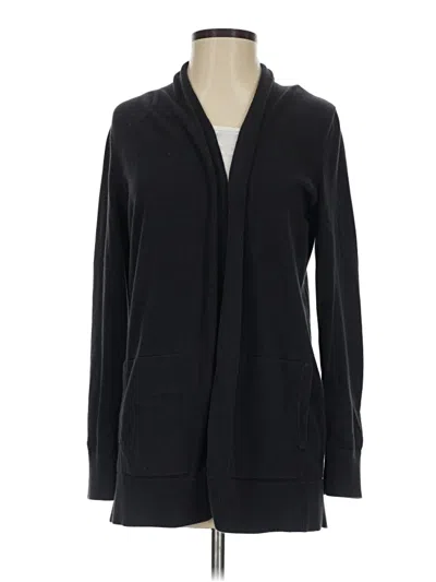 Pre-owned Lands' End Cardigan Sweater In Black