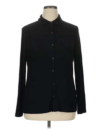 Pre-owned Lands' End Cardigan Sweater In Black