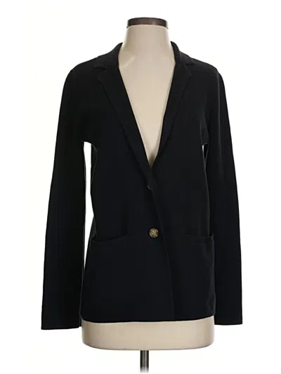 Pre-owned Lands' End Cardigan Sweater In Black
