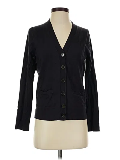 Pre-owned Lands' End Cardigan Sweater In Black