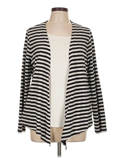 Pre-owned Lands' End Cardigan Sweater In Black