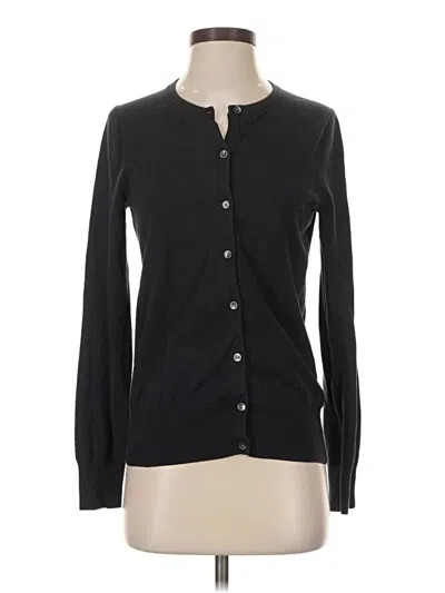 Pre-owned Lands' End Cardigan Sweater In Black