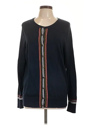 Pre-owned Lands' End Cardigan Sweater In Black