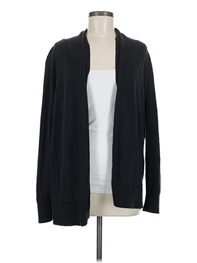 Pre-owned Lands' End Cardigan Sweater In Black